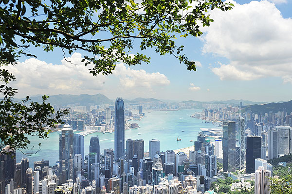 The view from the Peak towards Central and Victori