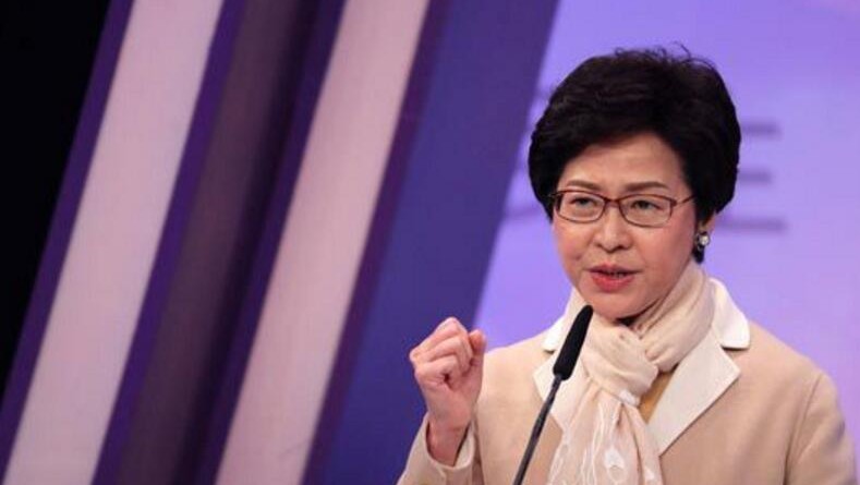 本港多個民意調查顯示，行政長官選舉候選人林鄭月娥支持度已超越曾俊華。資料圖