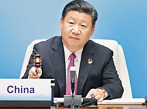 習近平昨日主持金磚國家領導人第九次會晤並發表重要講話。新華社