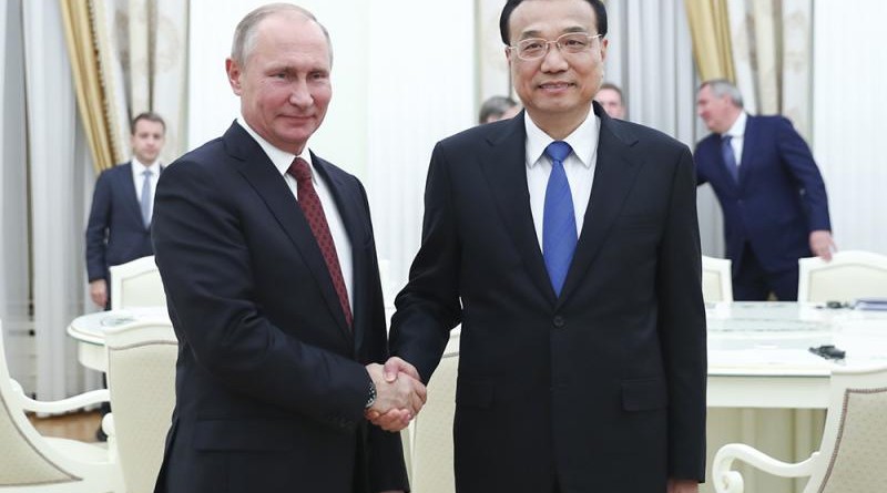 當地時間11月29日，中國國務院總理李克強在莫斯科克里姆林宮會見俄羅斯總統普京 　　　　新華社